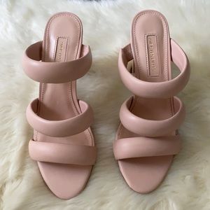 Avec Les Filles Mara Heeled Block Pink Sandals